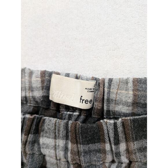 wilfred free brown plaid jogger pants size S poly blend - Picture 3 of 6